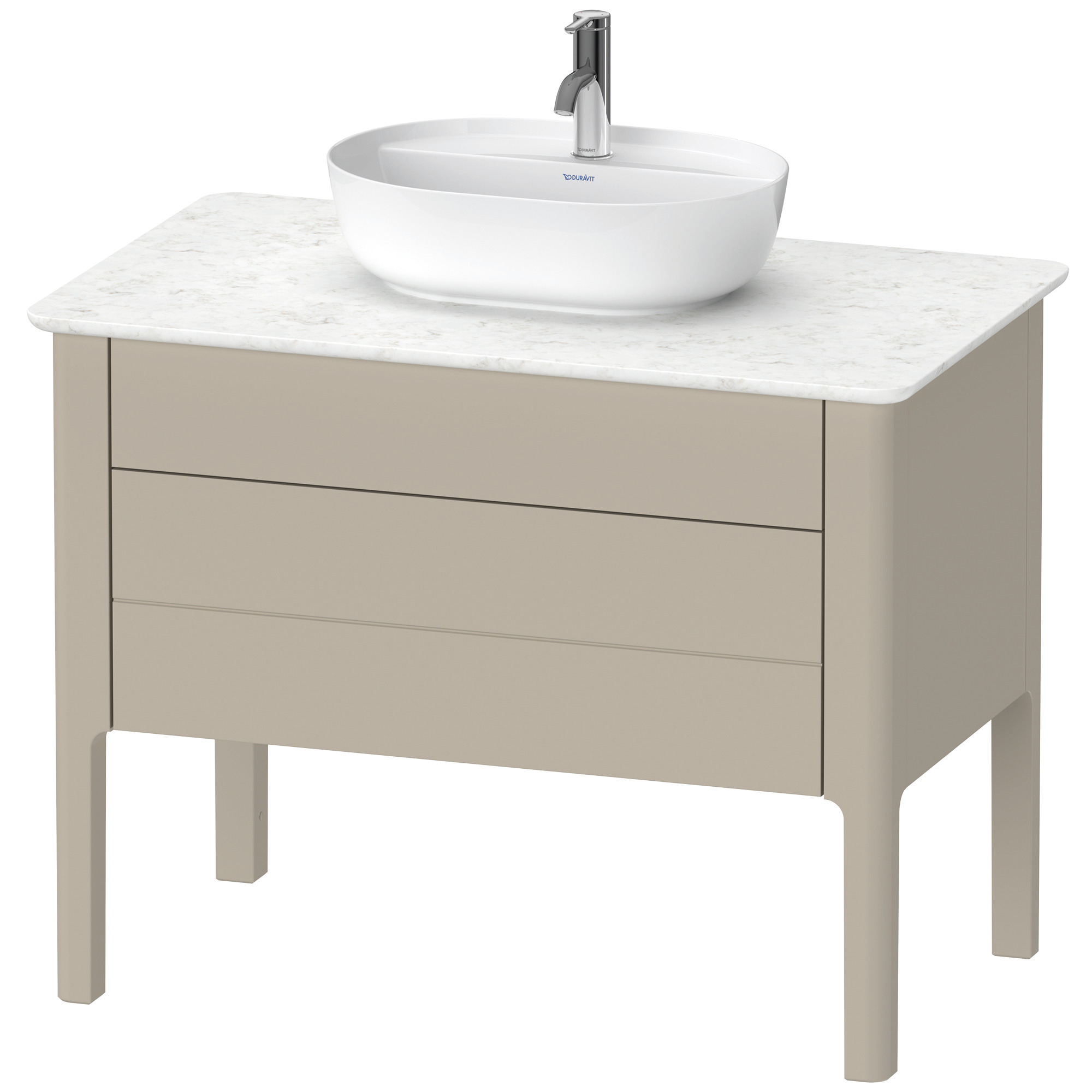 Duravit Luv WTU bodenstehend, 1 Schubkasten, 1 Auszug,743x938x570mm,Taupe Seidenmatt