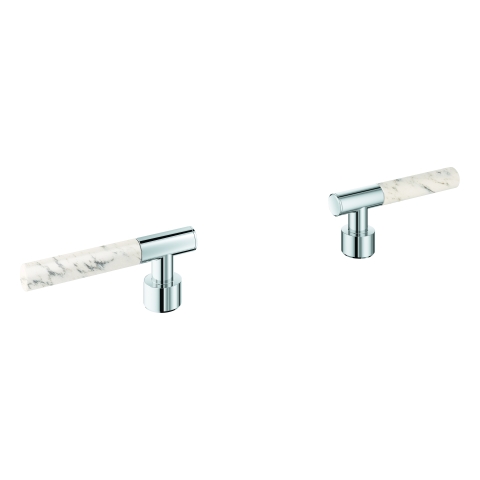 GROHE Hebelgriffe Atrio Private C. 48458 White Attica Caesarstone chrom