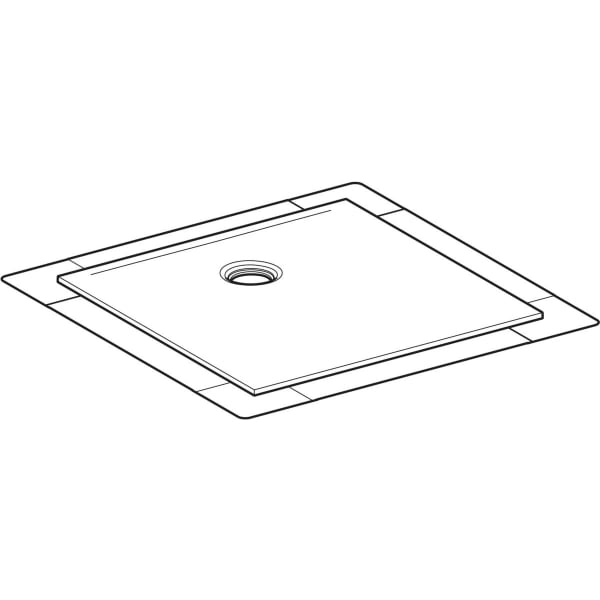 Geberit CleanFloor30 Duschfläche 80 x 80 cm integriert, mit Dichtvlies, weiss matt
