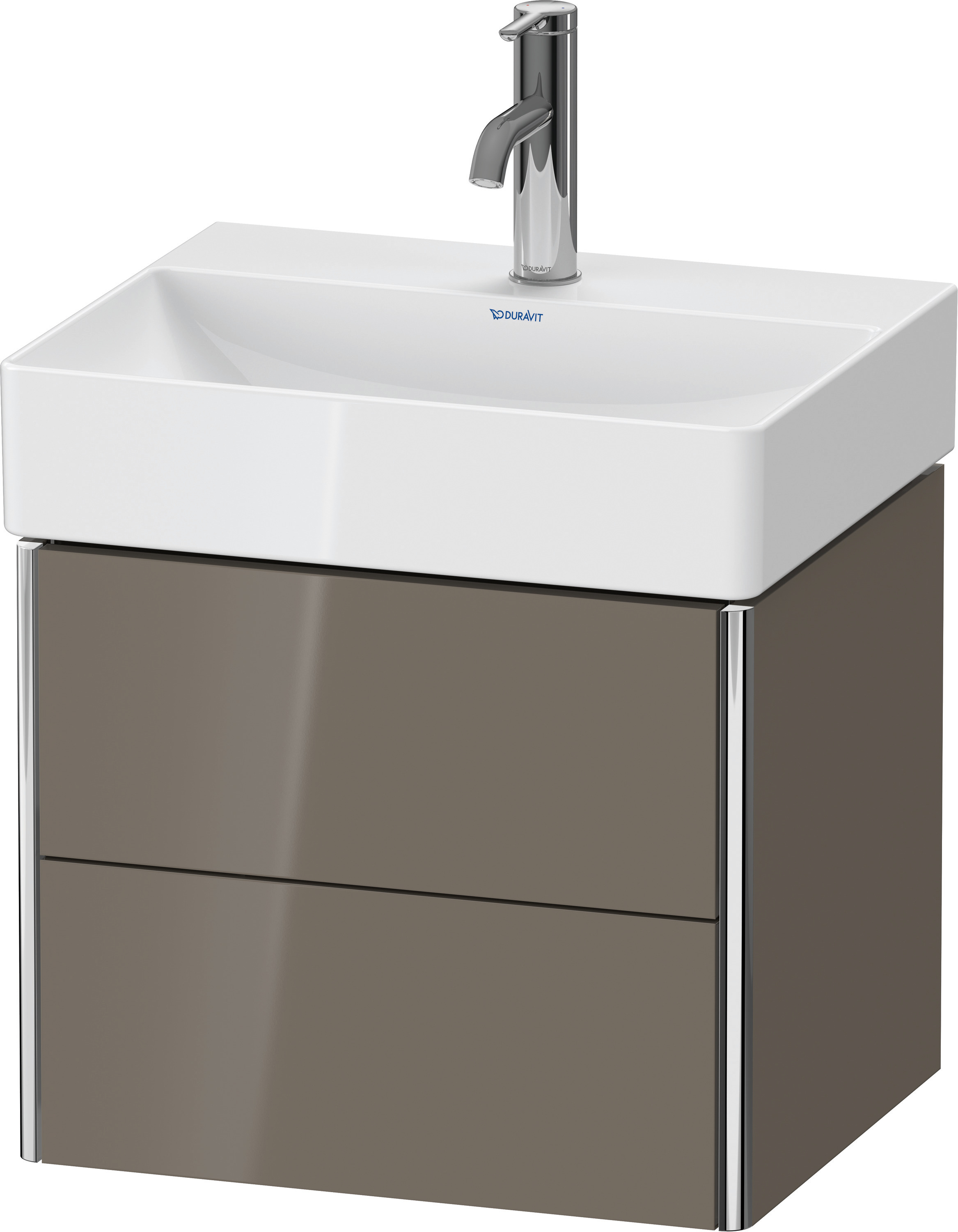 Duravit WTU XSquare wandhängend, 2 Schubk. 397x484x390mm, Flannel Grey Hochglanz