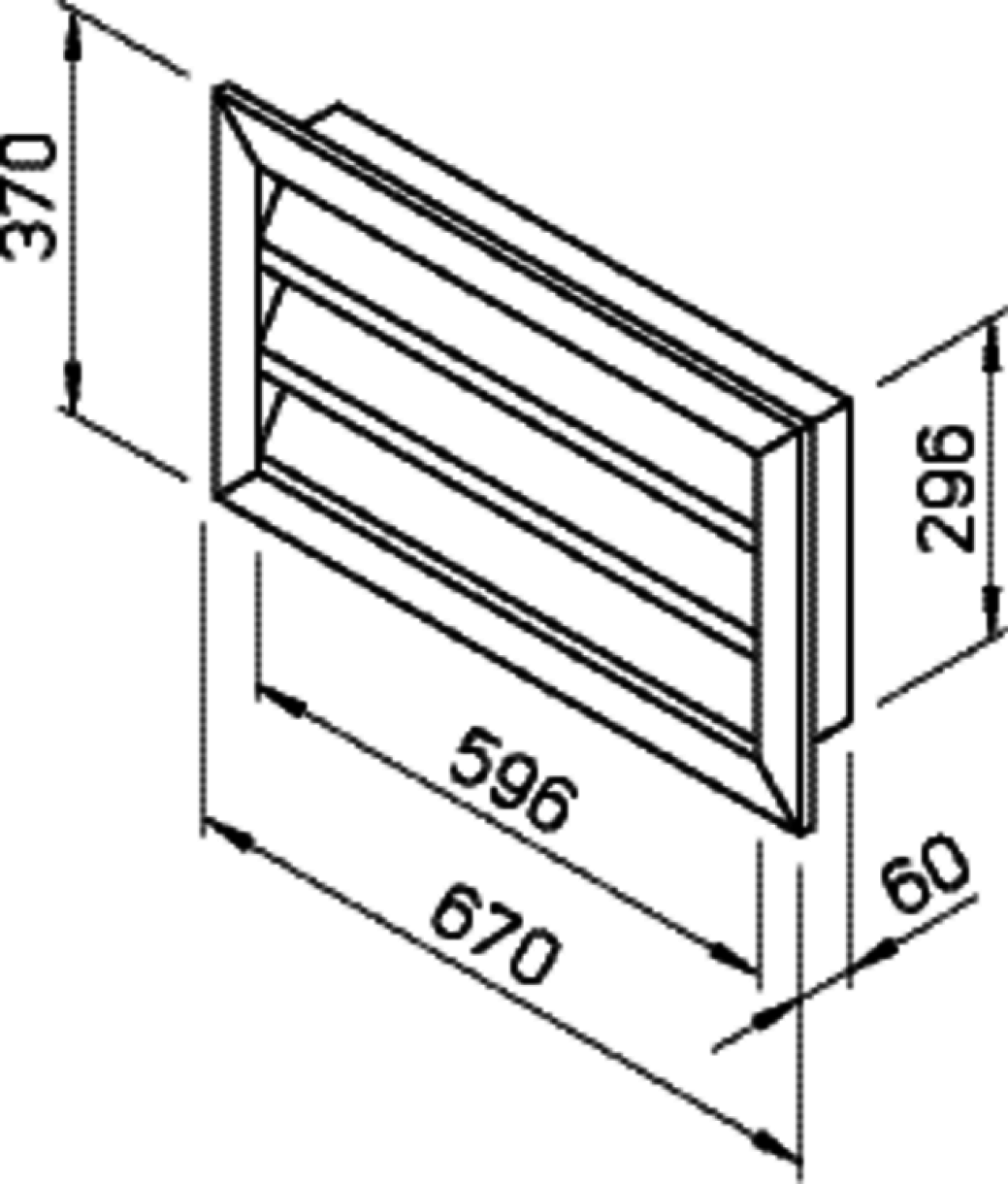 Helios WSG 60/30 Wetterschutzgitter rechteckig Aluminium eloxiert