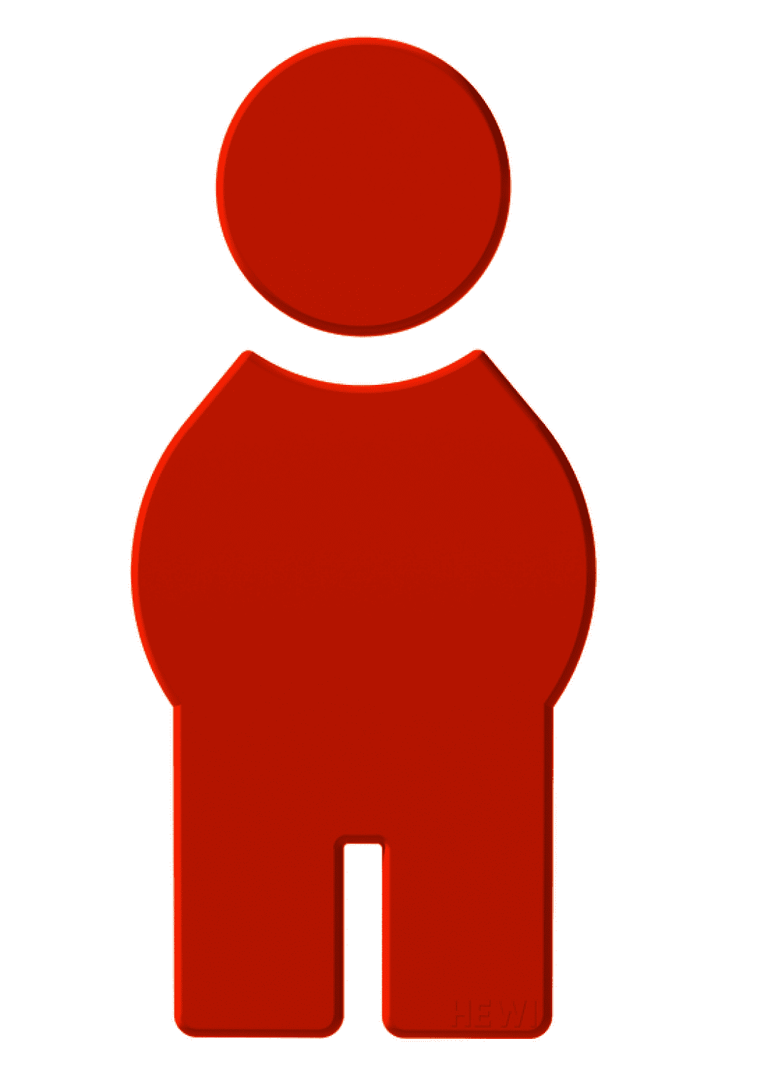 HEWI Symbol Mann Ser 801, selbstklebend orange