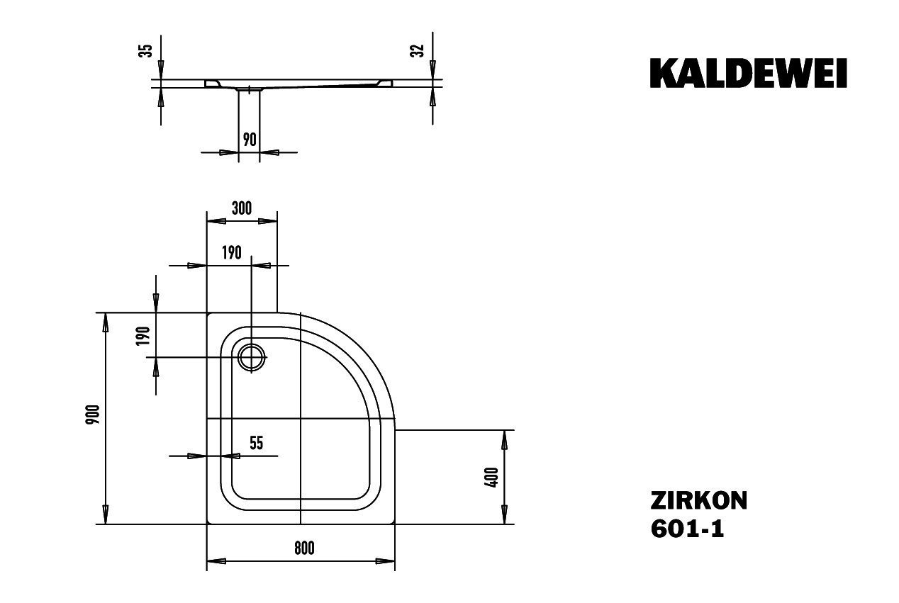 KA DW ZIRKON Mod.601-1,800x900mm, pergamon