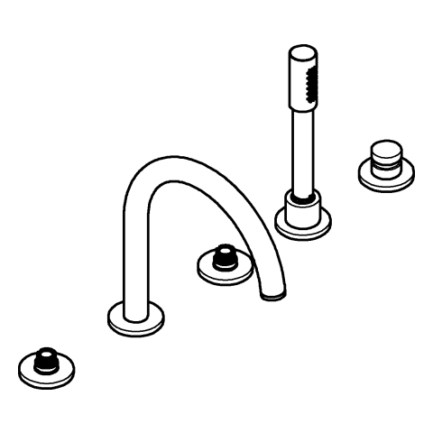 GROHE 5-L-Wannenkombin. Atrio Private C. 25224 für Hebelgriffe cool sunrise geb.