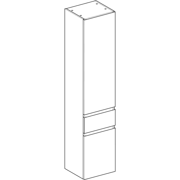 Geberit Renova Plan Hochschrank m. 2 Türen 1 Schublade, 39x180x36cm, lava