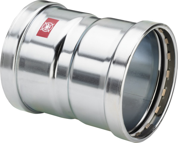 Viega Muffe mit SC Prestabo 1115XL in 64,0mm Stahl verzinkt