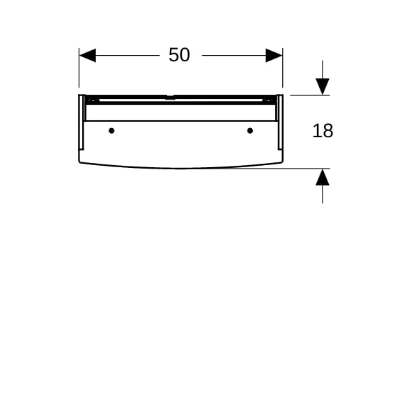 Geberit Option Basic Spiegelschrank m. Beleuchtung 2 Türen 50x67,7x18cm weiß