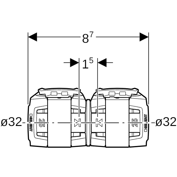 Geberit FlowFit Kupplung PPSU, d32