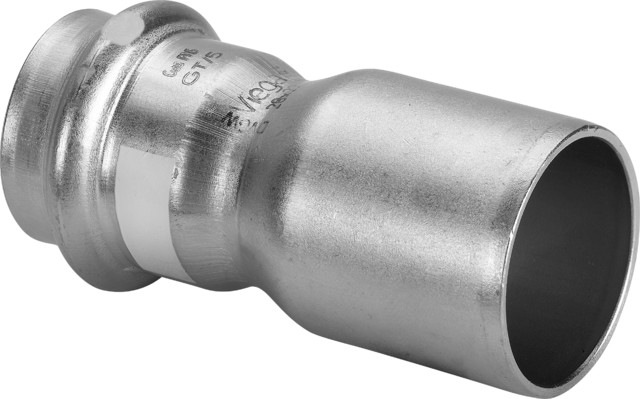 Viega Red.-Stück mit SC Sanpress Inox G 0215.1 für Gas in 54x42mm Edelstahl