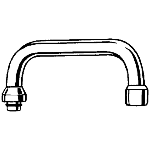 GROHE U-Auslauf 13028 Ausladung 200mm für Küchen-Wandbatterien, 1/2'' chrom