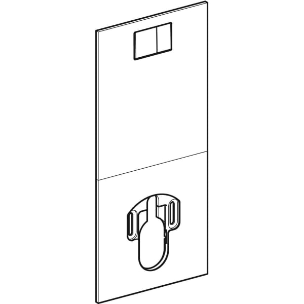 Geberit Designplatte für Geberit AquaClean WC-Komplettanlage, Sela/Mera Glas schw