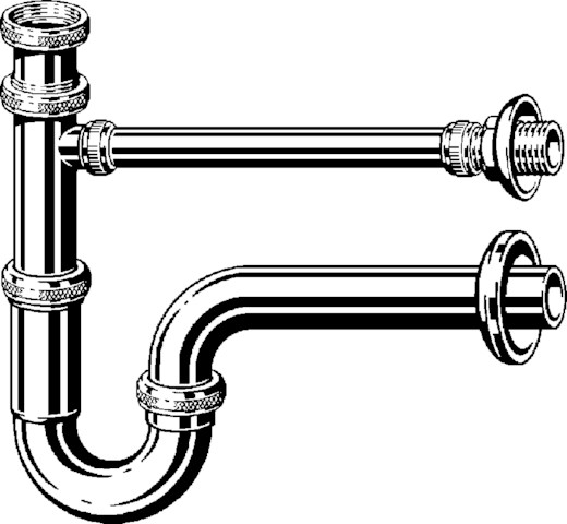 Viega Röhrengeruchverschluss 5611.02 in G1 1/4 x G1 1/4G x 240mm ms verchr.
