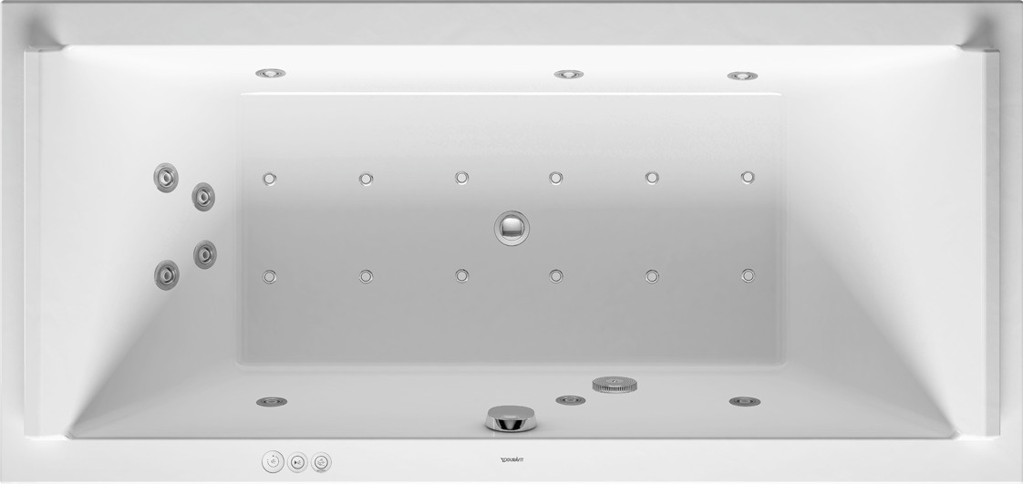 Duravit Starck Whirlwanne 1900x900mm, Einbau Rückenschr. 2 L/R, Combi P, Weiß