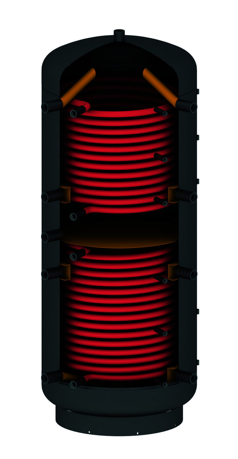SOLARFOCUS SCHICHT PUFFERSPEICHER 1250 l mit 2 Solarregister SOLARFOCUS SCHICHT PUFFERSPEICHER 1250 l mit 2 Solarregister