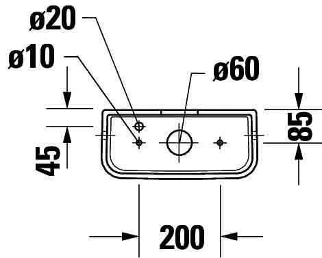 DU SPK Duravit No.1 Weiß, DF-IG chrom Anschluss unten links, 6/3 L,