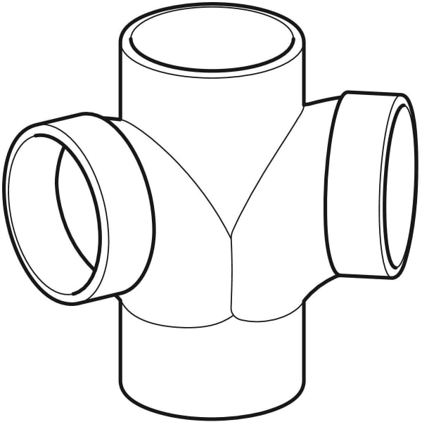 Geberit Silent-db20 Bogeneckabzweig 88,5/135Gr d110/110