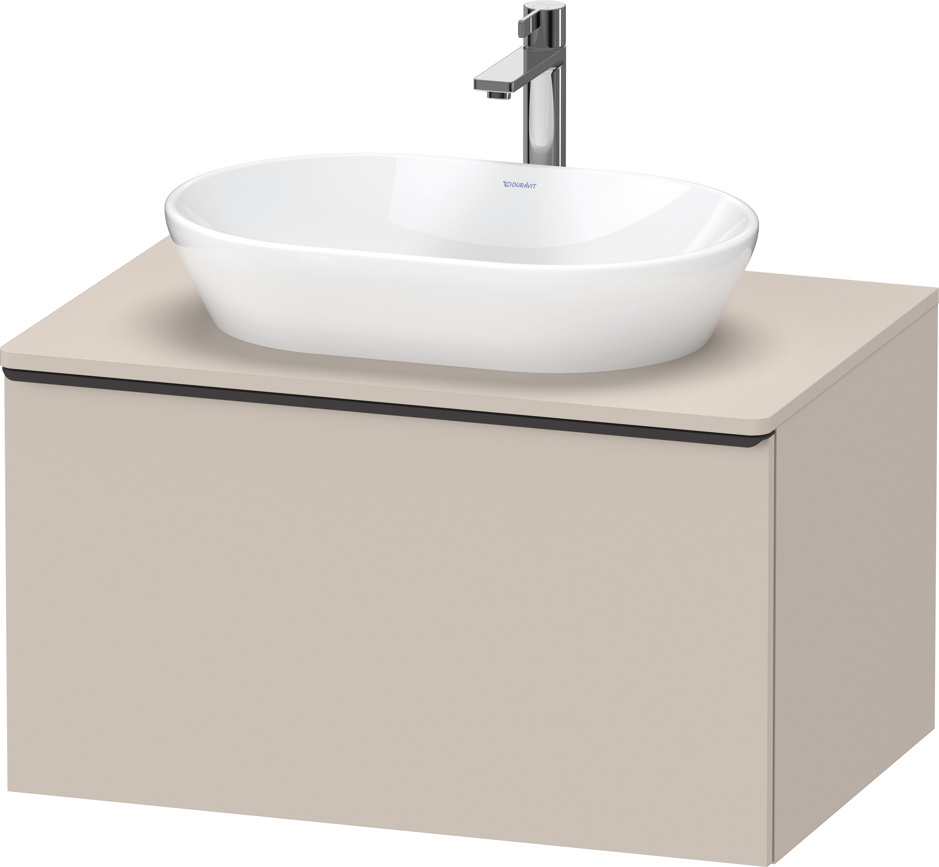 Duravit D-Neo,Kons-WTU,Ausz:1,Gr:Diam.Schwarz 800x550x459mm,Wandh,Taupe Matt, Dekor
