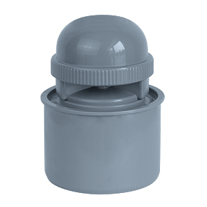 airfit Rohrbelüfter DN 75 für Abflussrohr, aus PP, grau
