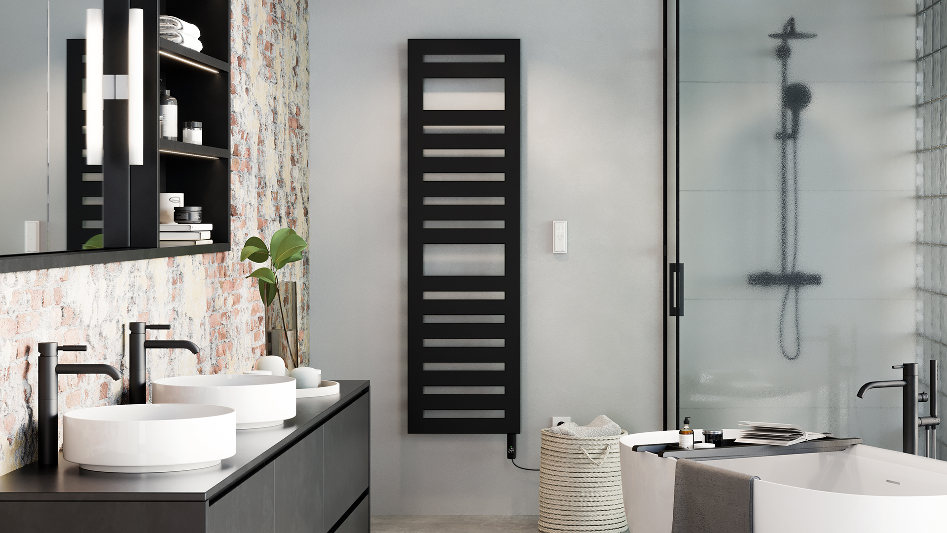 ZE Design-HK Metropolitan Spa elektr.IHC METSS180060ECZD 1878x70x600 RAL 9016