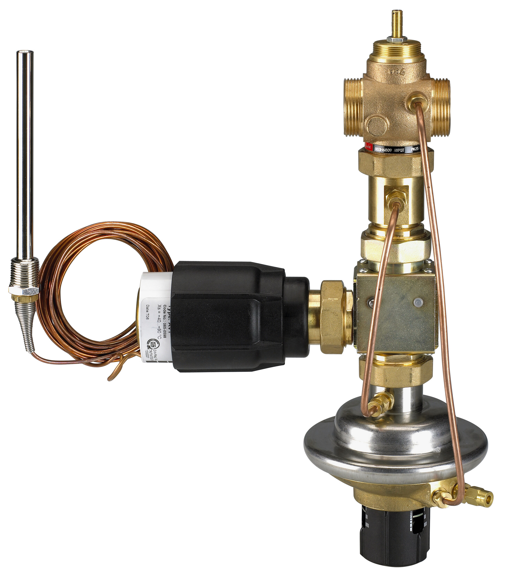 Danfoss Diff.Druck.+ V,stromreg.AVPQT Kvs 8,0, 0,2/0,2 - 1,0 bar, G 11/4 A