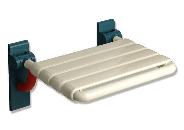 HEWI Klappsitz m.Gabelgelenk Ser 801, B:478, H:259, T:428, Fb. 99/55/36
