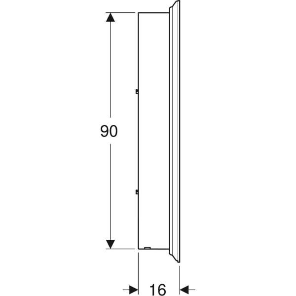 Geberit ONE Spiegelschrank mit Beleuchtung drei Türen, 115x100x16cm