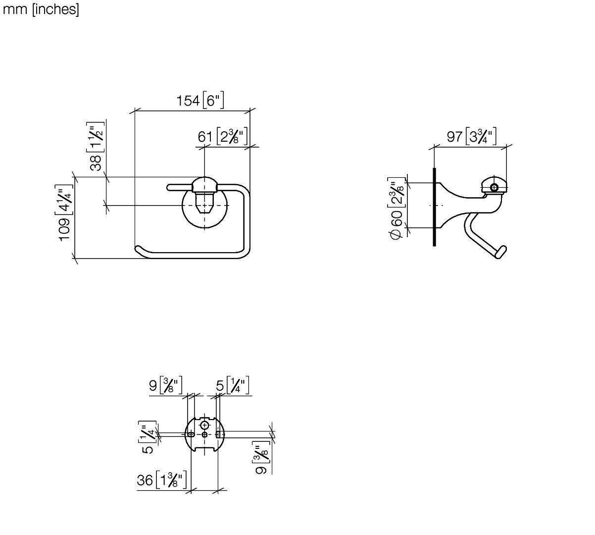 DO Papierrollenhalter ohne Deckel MADISON 83500361 Platin