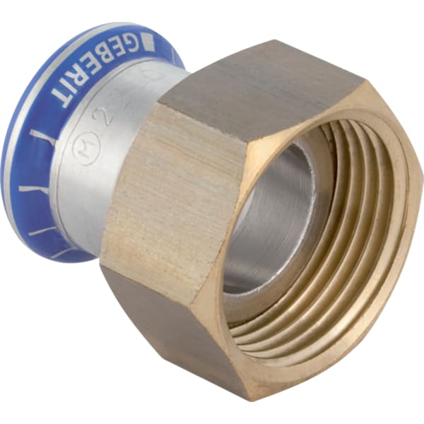 Geberit Mapress Edelstahl Übergang mit Überwurfmutter (LABS-frei) d15-G1 1/4 Geberit Mapress Edelstahl Übergang mit Überwurfmutter (LABS-frei) d15-G1 1/4