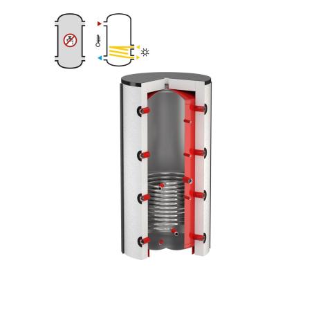 Flamco Pufferspeicher Flextherm PS-R 600 L mit Rohrschlange (2,0) Flamco Pufferspeicher Flextherm PS-R 600 L mit Rohrschlange (2,0)
