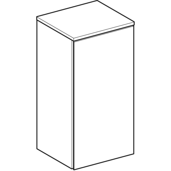 Geberit Renova Plan Seitenschrank mit 1 Tür 33x65x29,7cm, Nussbaum hickory