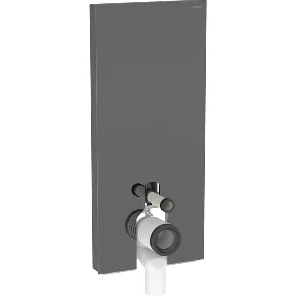 Geberit Monolith Sanitärmodul für Stand-WC 114cm, Glas lava, Aluminium schwarzchrom