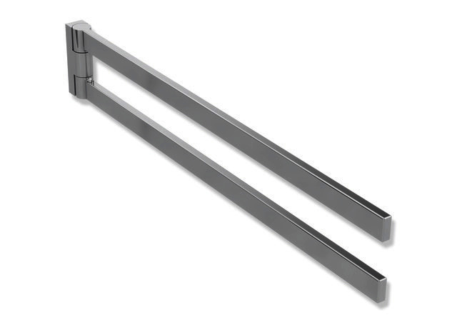 HEWI Handtuchhalter Sys 900 Q, chrom, L:446 mm, Arme schwenkbar
