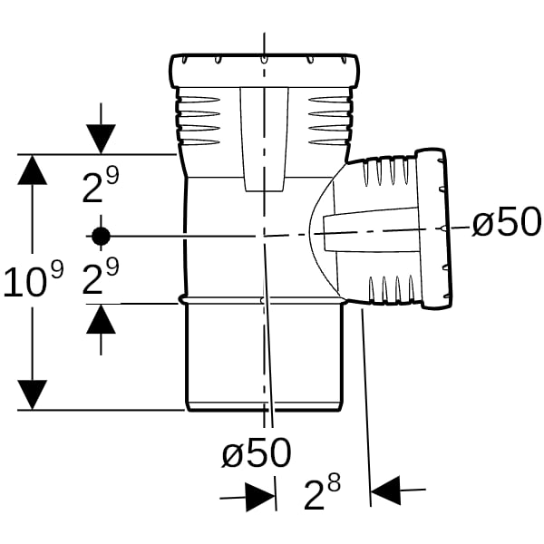Geberit Silent-Pro Abzweig 87,5Gr d50/50