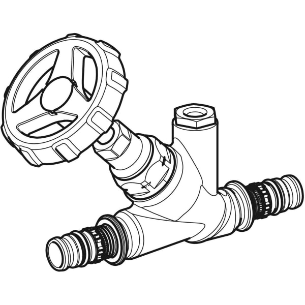 Geberit Mepla Schrägsitz-Absperrventil d40 RG+