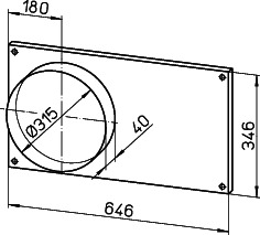 Helios FSK 60/30 Formstück zu Kanalventilator 1 Satz = 2 Stück