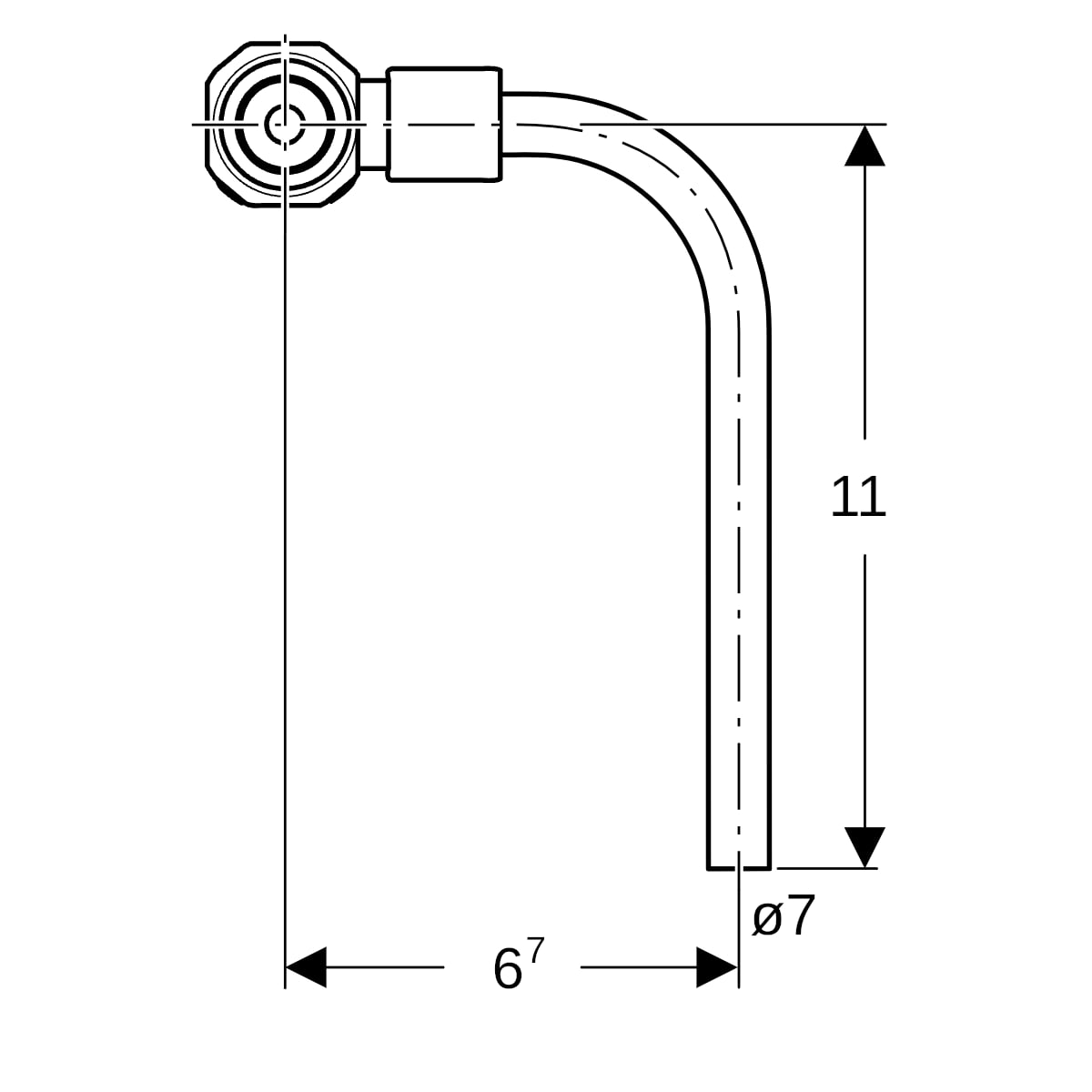 Geberit Probenahmeventil SiBr, G1/4