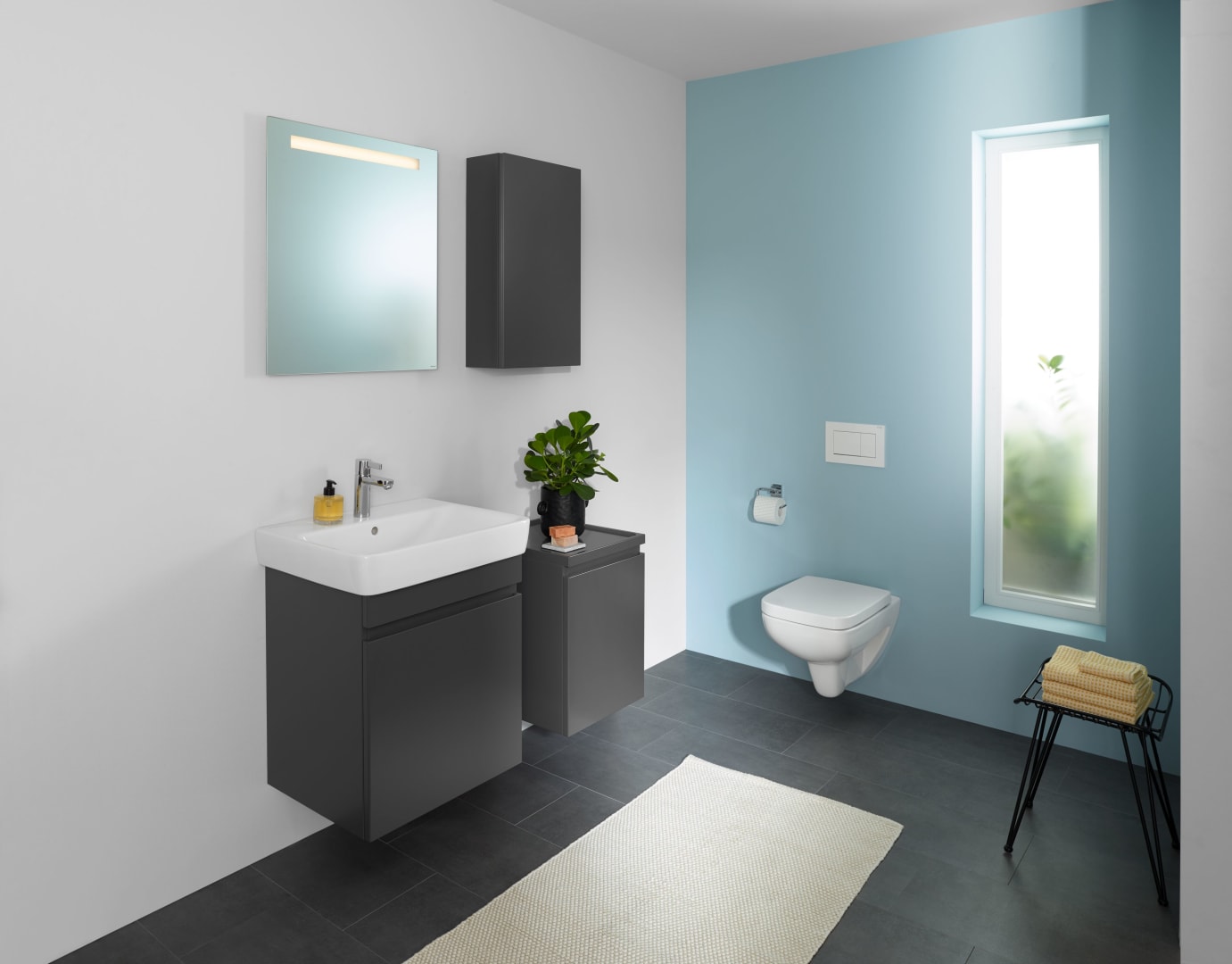 Geberit Renova Plan Waschtisch, 60x48cm m. Hl., m. Ül., weiß