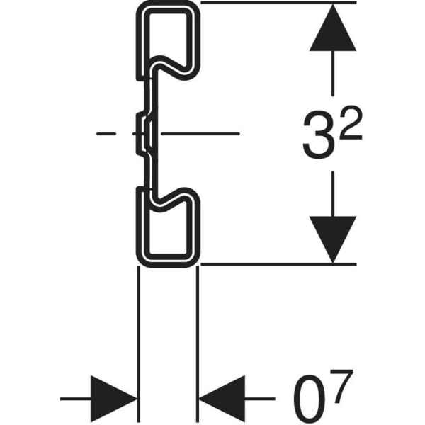 Geberit GIS Schiene verzinkt 3,2 x 0,7 cm