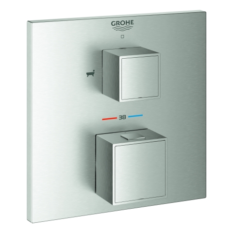 GROHE THM-Wannenbatterie Grohtherm Cube 24155 FMS für 35604 2-W-Umst. supersteel