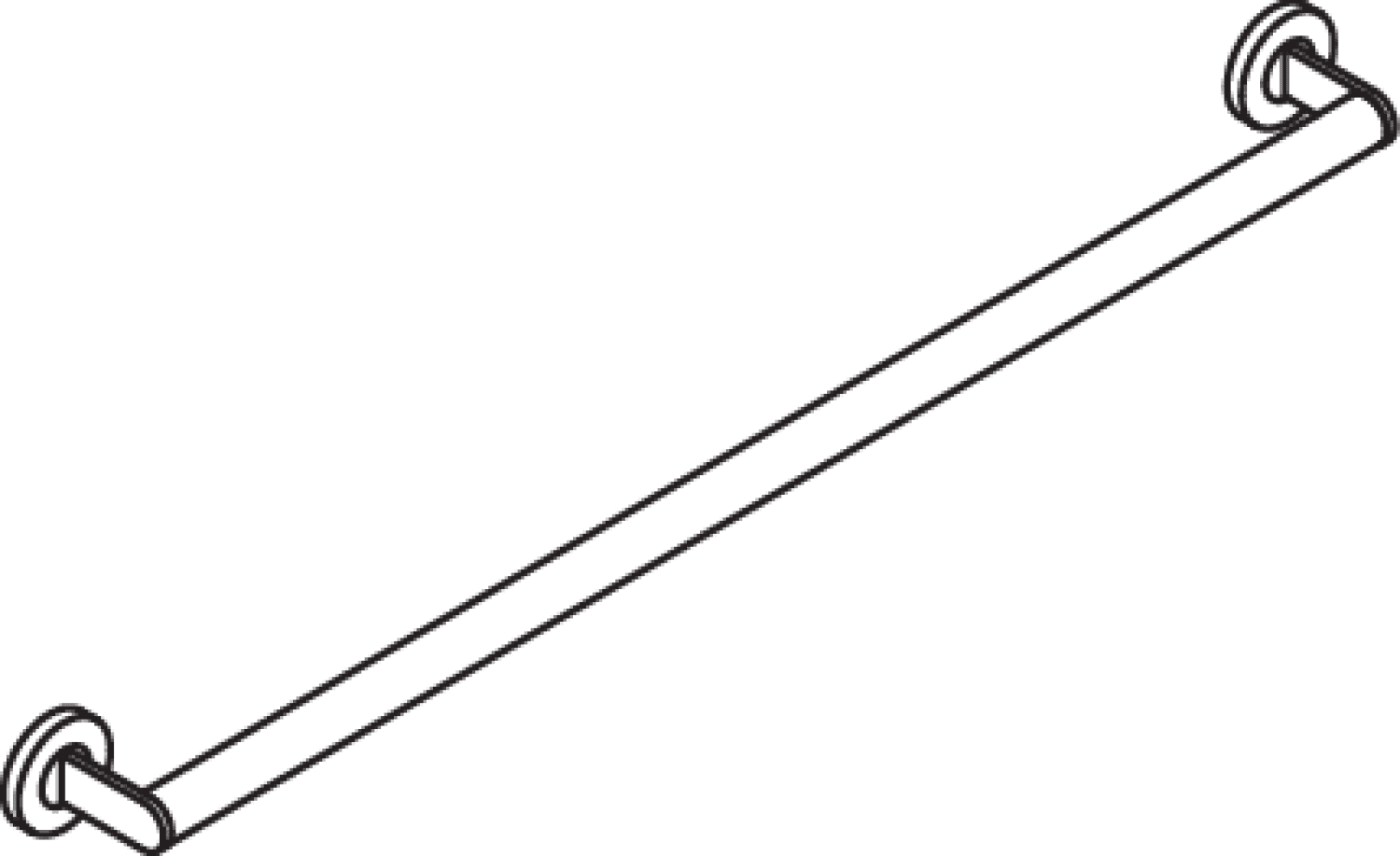 HEWI Haltegriff, d:30, L:900mm, chrom