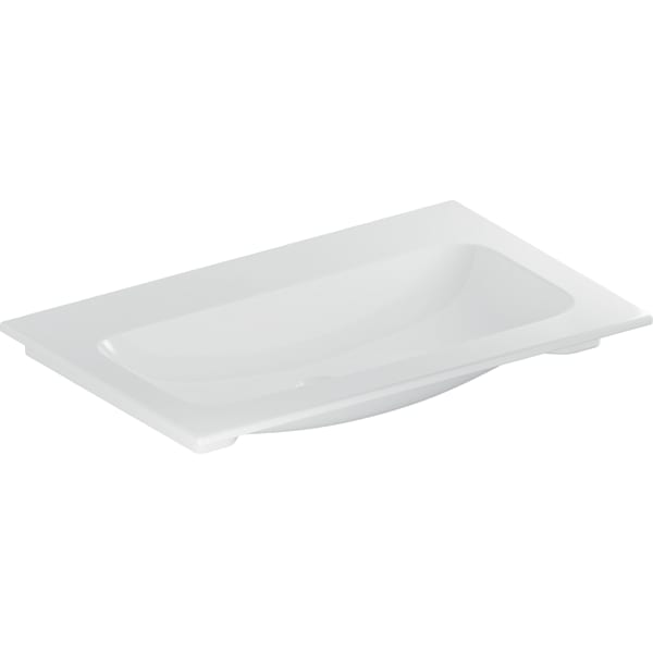 Geberit iCon Möbelwaschtisch 75x48cm ohne Hahnloch, ohne Ül., weiß, KeraTect