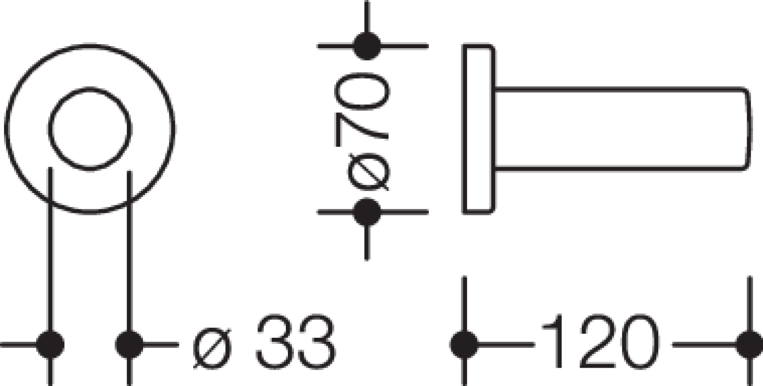 HEWI Reservepapierhalter Ser 805 edst., für 1 WC-Papierrolle