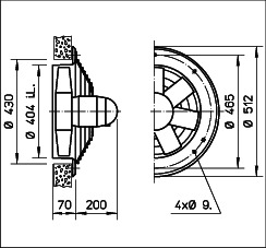 Helios HWW 400/4 Axialventilator 1-PH, Regelbar