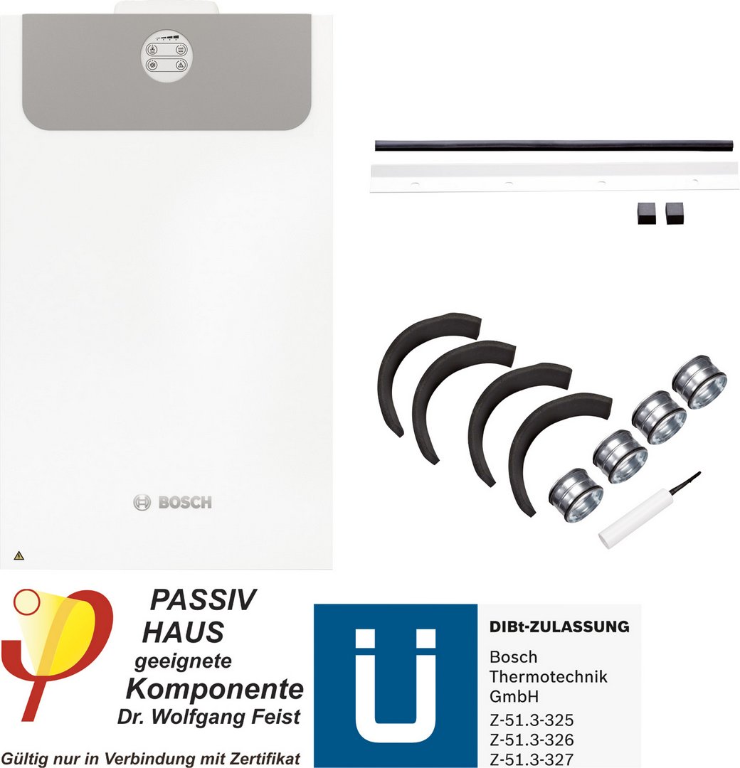 BOSCH Wohnungslüftungspaket JUPA HR3 Grundpaket Wandmontage mit HR 230 W
