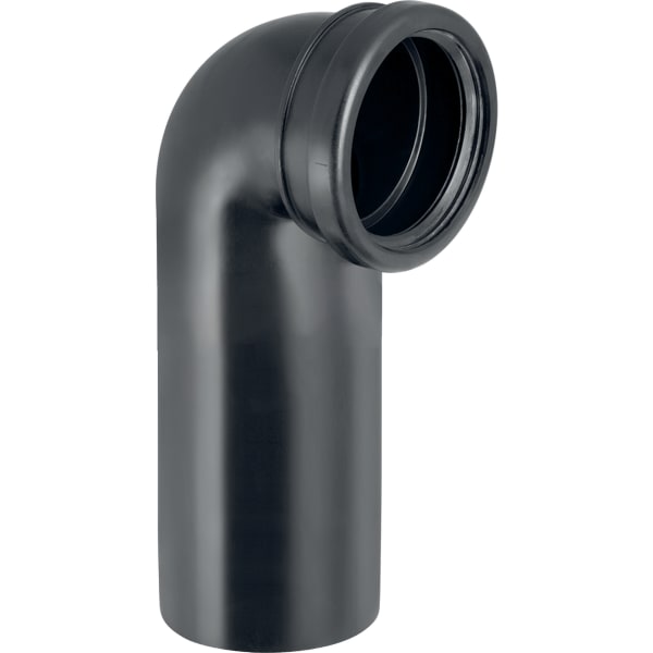 Geberit PE Anschlussbogen 90Gr für Wand-WC mit Erweiterung d90/90