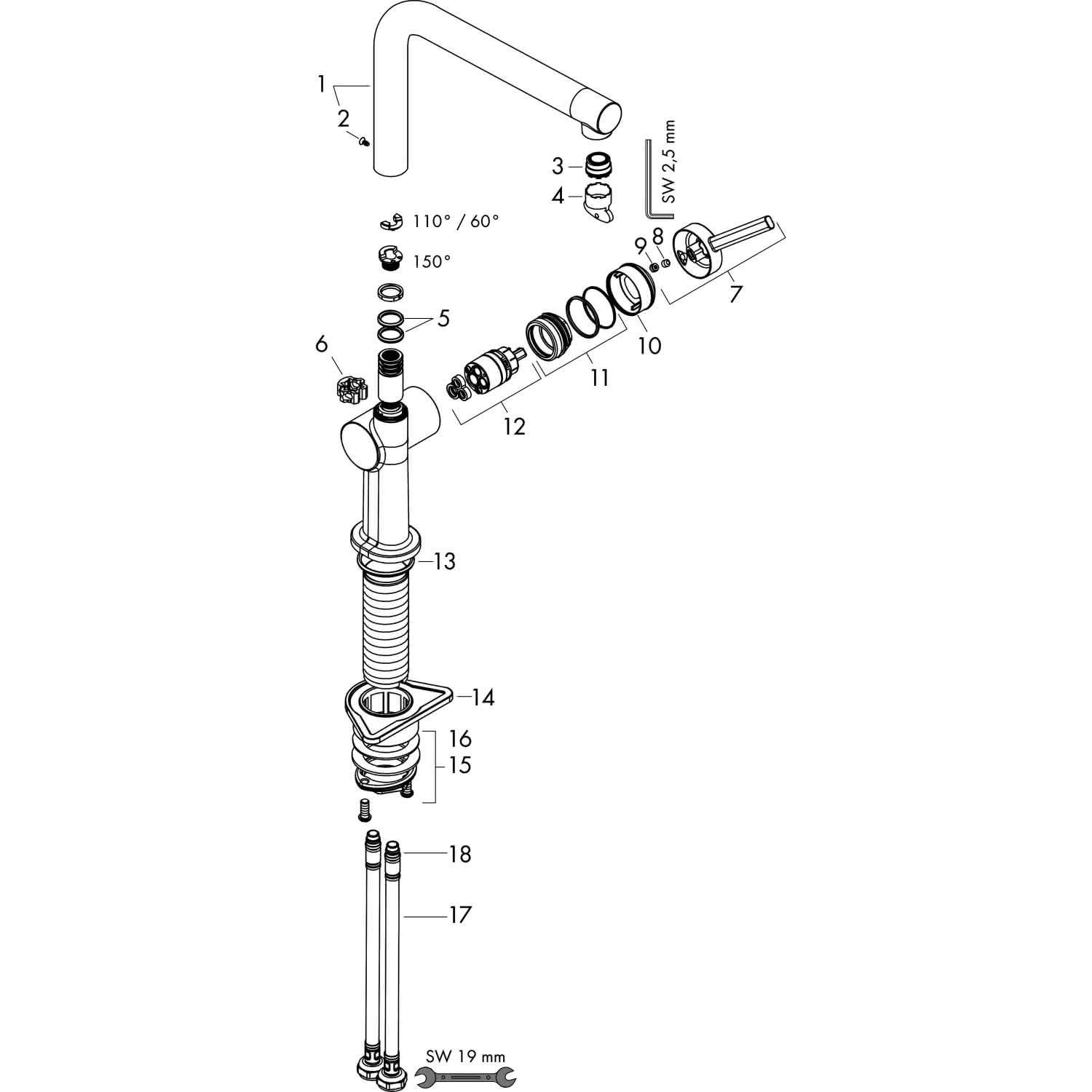 Hansgrohe Spültischmischer 270 Talis M54 1jet chrom