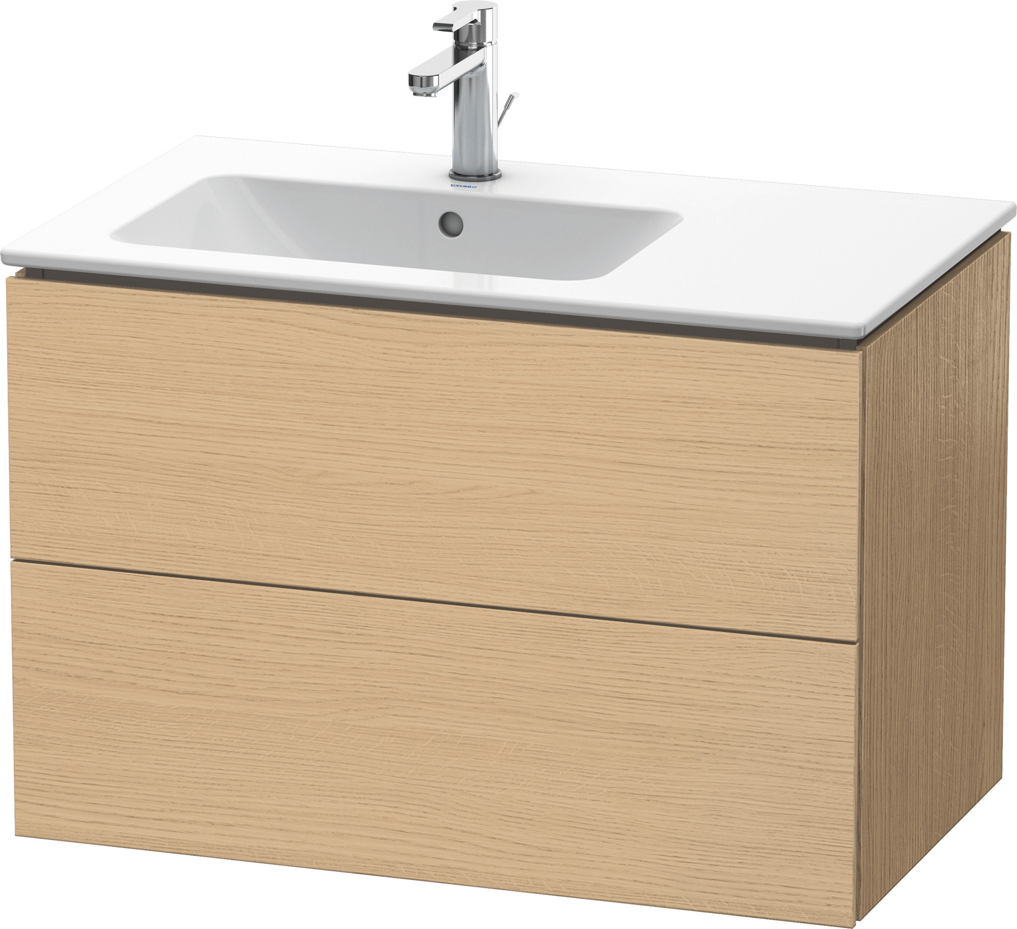 DU WTU L-Cube 550x820x481mm,wandhängend 2 SchKa, Becken li, Eiche Natur
