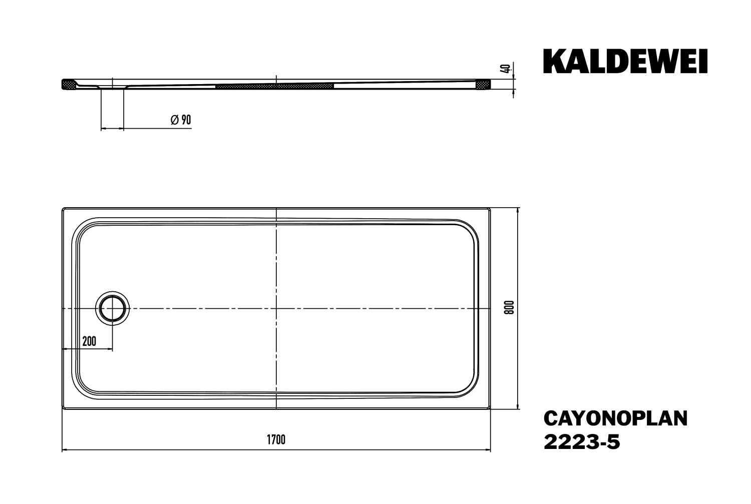 KA DW CAYONOPLAN Mod.2223-5,800x1700mm, alpwe,Wt extrafl.
