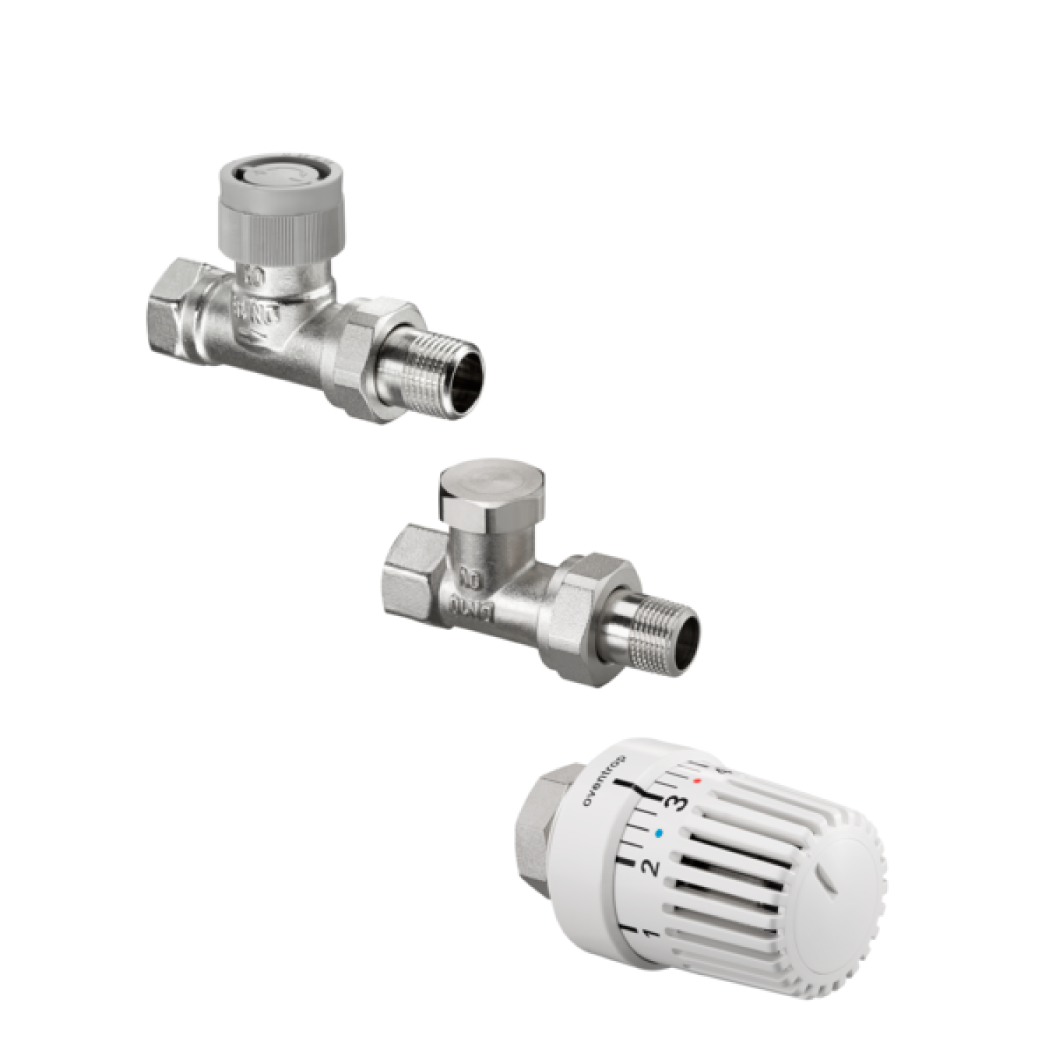 OVENTROP-Thermostatventil-Set, DN15 Durchgang, mit "Uni LH, AQ, Combi 2"