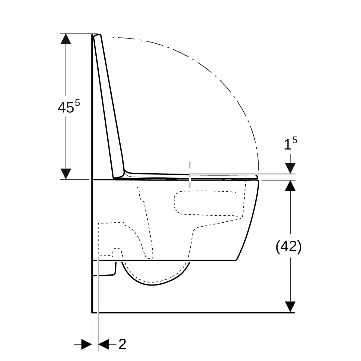 Geberit iCon wandhängendes Tiefspül-WC TurboFlush mit KeraTect Beschichtung, weiß 503045008